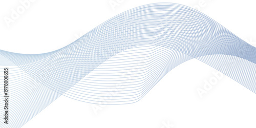 Abstract beautiful blue blend line technology business waves flow background. minimal paper grid web smooth line. vector digital web soundwave pattern texture.