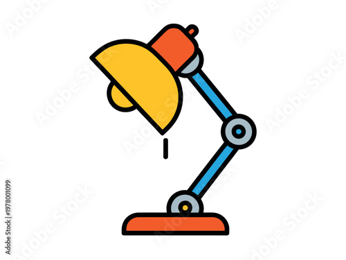 Colorful Desk Lamp with Adjustable Arm and Base