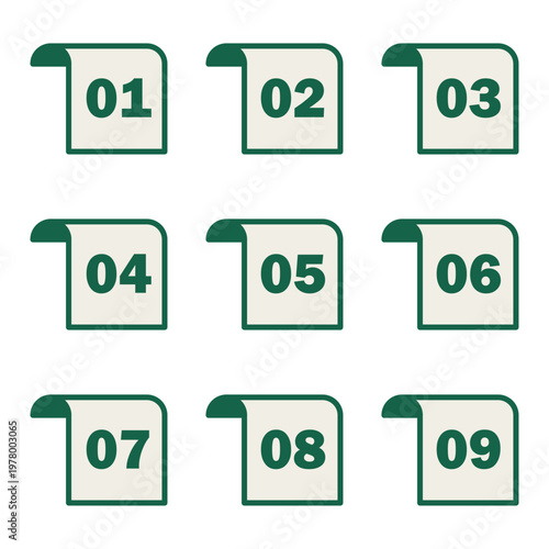 イラスト素材：ポイント,チラシ,ノート,数字,付箋,注目,注意,重要