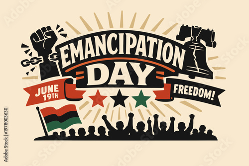 Retro Emancipation Day Typo
