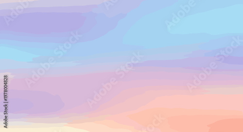 Abstract watercolor painting of a serene sky with soft pastel gradients of purple, pink, and blue.