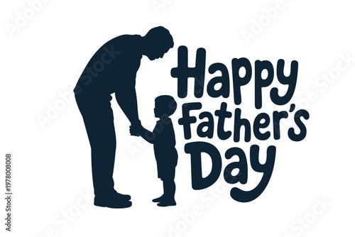 A heartwarming illustration of a father and child celebrating Father's Day together