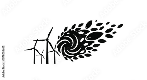 Wind turbines generating clean energy, symbolizing environmental sustainability and innovation.