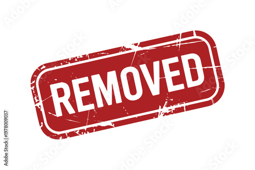 A red stamp with the word REMOVED in white letters on a white background