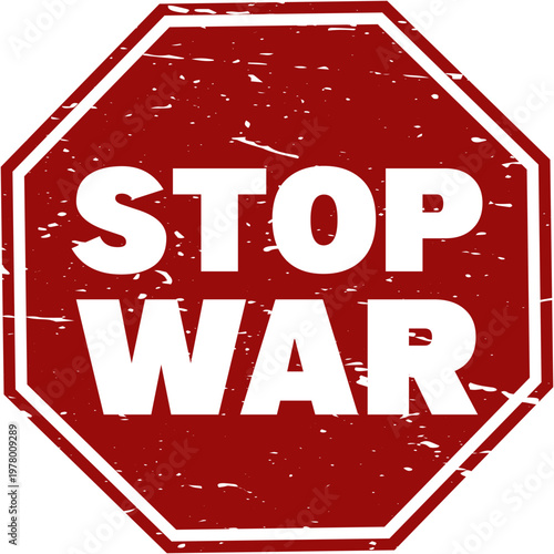 Stop war icon, Stop war label, Vector illustration