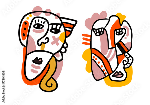 A collection of striking contemporary abstract portraits