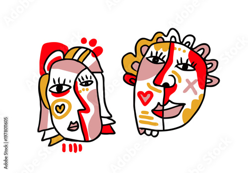 A collection of striking contemporary abstract portraits