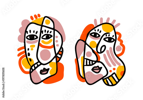 A collection of striking contemporary abstract portraits