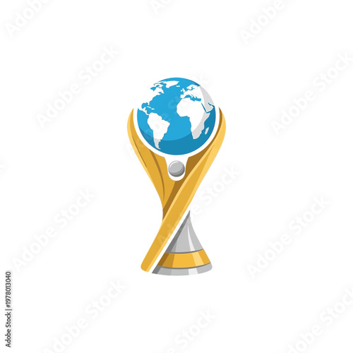 Global Achievement Trophy with Earth Globe