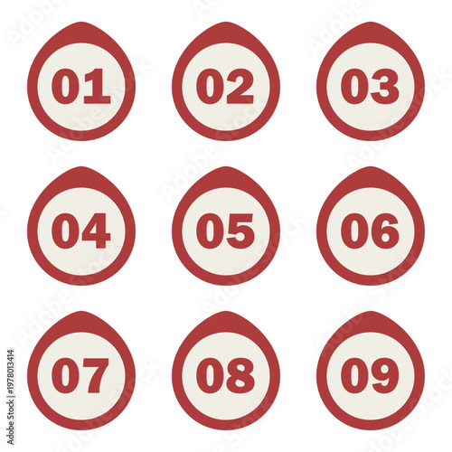 イラスト素材：ポイント,矢印,マーク,数字,付箋,注目,注意,重要