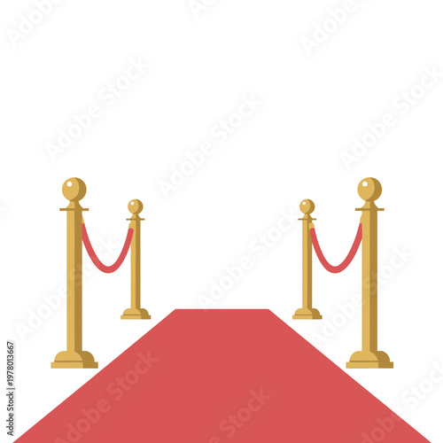 Red Carpet Entrance with Stanchions and Ropes