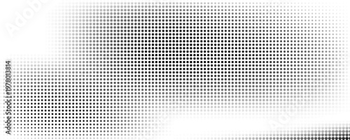 Abstract gradient halftone wave dotted textured pattern. Retro comic pop art backdrop with halftone dots design. Vintage backdrop for comic superhero text, speech bubble, message. Vector ilustration