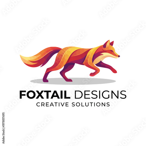 This image features a stylized, vibrant fox logo that embodies creativity and agility, perfect for a business seeking to showcase innovative solutions and fresh ideas.