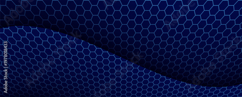Luxury Blue Hexagon Pattern. Elegant Blue Honeycomb Structure. Perfect for branding, corporate backgrounds, presentations