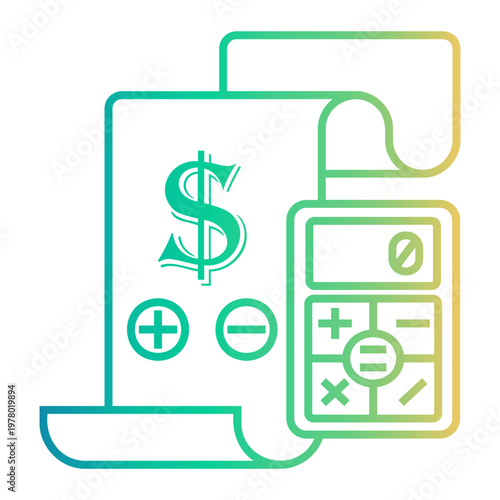 abacus Line Gradient Icon