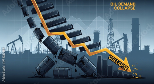 Oil Demand Collapse Economic Crisis Falling Prices.