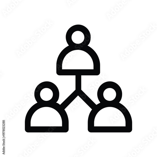 Business Management and Teamwork Line Icon Vector
