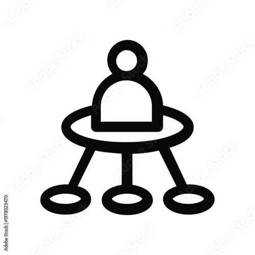 Business Management and Teamwork Line Icon Vector