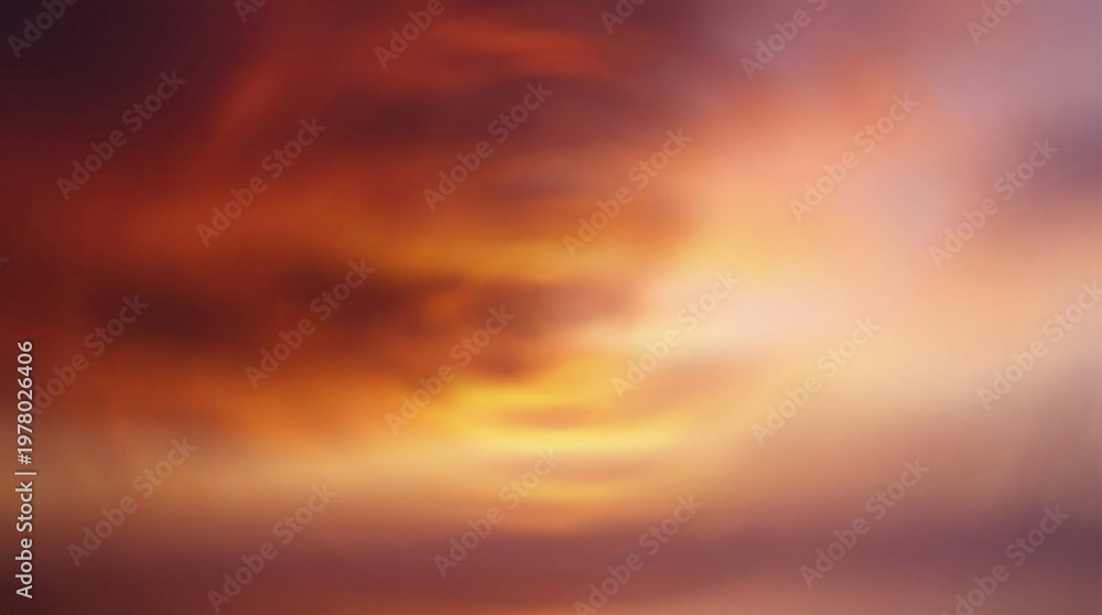 Fototapeta premium Abstract blurred sunset sky with vibrant colors and soft clouds
