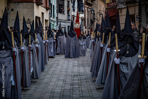 Semana Santa Valladolid, desfiles procesionales de manifestación religiosa católica en Valladolid España. celebración de la Semana Santa en España actos religiosos que recuerdan la muerte y resurrecci