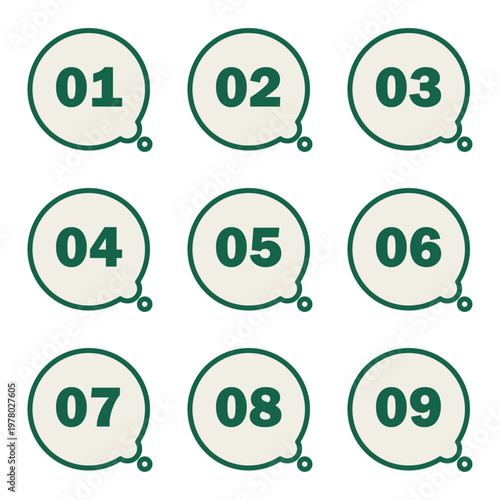 イラスト素材：ポイント,吹き出し,数字,付箋,注目,注意,重要