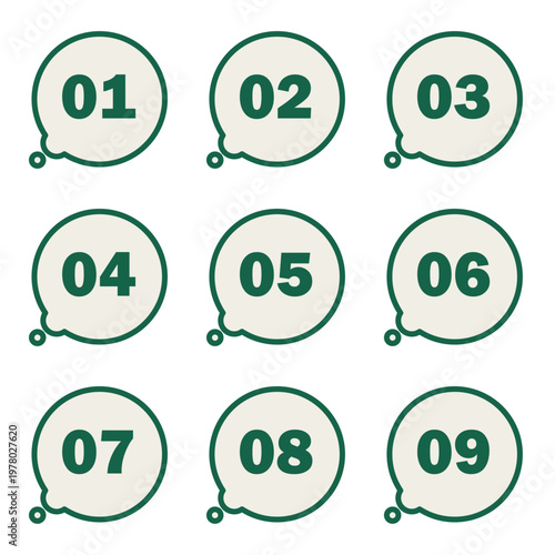 イラスト素材：ポイント,吹き出し,数字,付箋,注目,注意,重要