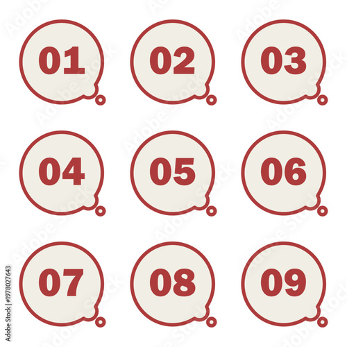 イラスト素材：ポイント,吹き出し,数字,付箋,注目,注意,重要