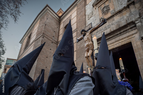 Semana Santa Valladolid, desfiles procesionales de manifestación religiosa católica en Valladolid España. celebración de la Semana Santa en España actos religiosos que recuerdan la muerte y resurrecci