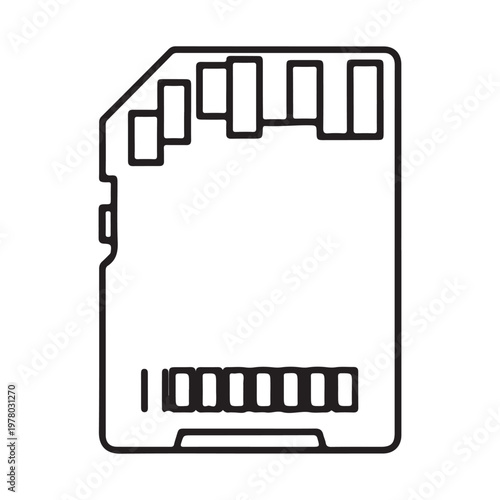 sd card memory storage device symbol