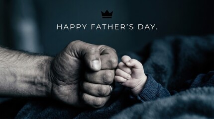 Father and Baby Fist Bump Happy Father's Day Concept