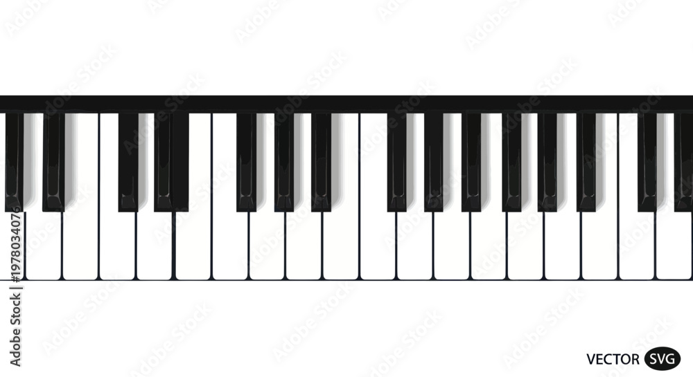Fototapeta premium Piano Keyboard Closeup - Musical Instrument Keys, Black and White Keys