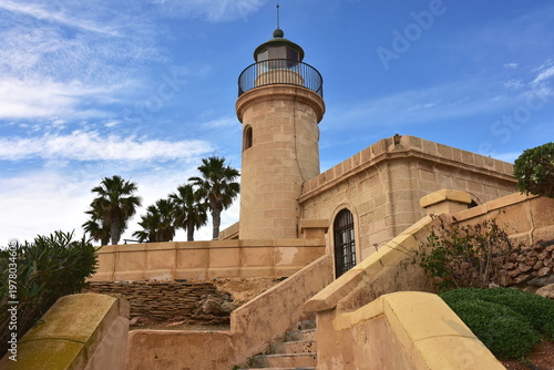 castle in town Roquetas de Mar near Almeria in Spain