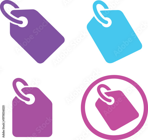Vibrant purple and teal speech bubble on white background, communication message