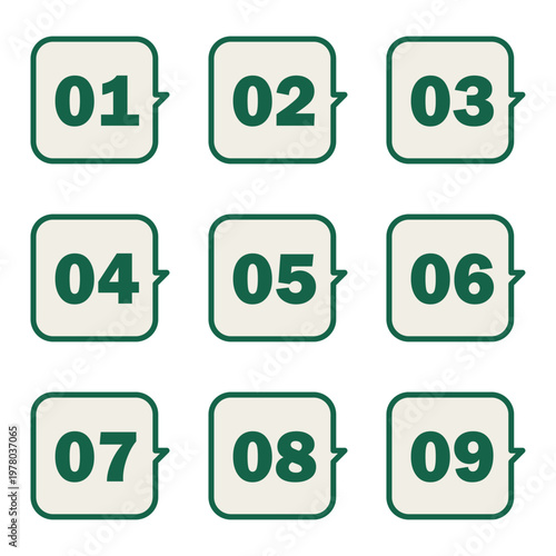 イラスト素材：ポイント,吹き出し,数字,付箋,注目,注意,重要