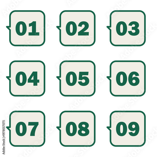 イラスト素材：ポイント,吹き出し,数字,付箋,注目,注意,重要