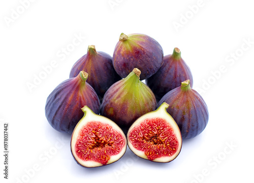 Fresh fig isolated on white background
