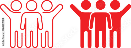 Group of people vector icon set.People relationship vector icon. brotherhood filled flat sign.vector illustration