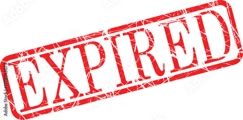 A red stamp with the word expired on it