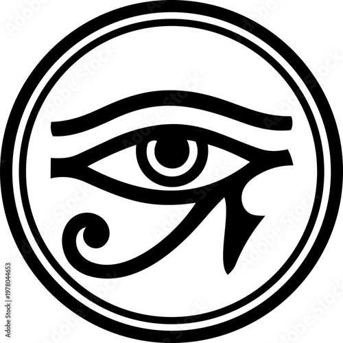 Mystical Floating Eye Symbol With Cosmic Rays And Stars