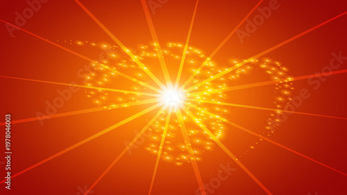 Intricate red and golden mandala pattern with symmetrical designs