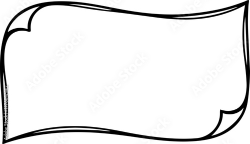 Hand-drawn sketchy sticky note frame with doodle paper texture