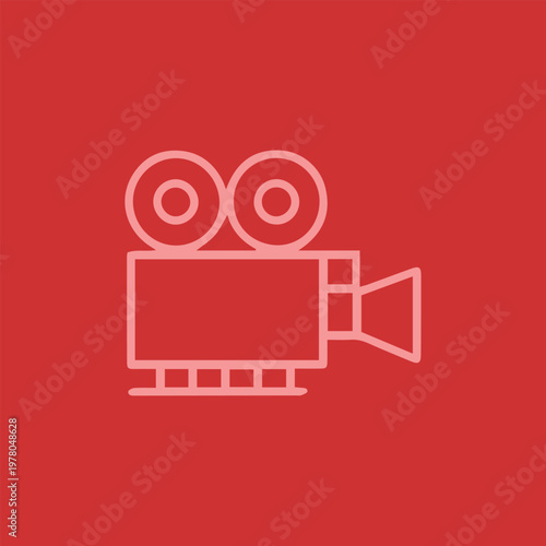 Vintage film camera icon isolated on simple background simple vector illustration icon simple.