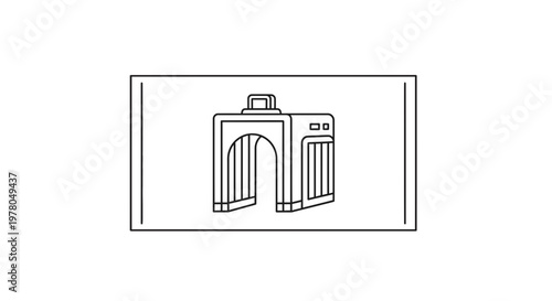 Security Scanner Archway Icon - Airport, Travel, Safety, Inspection, Gate