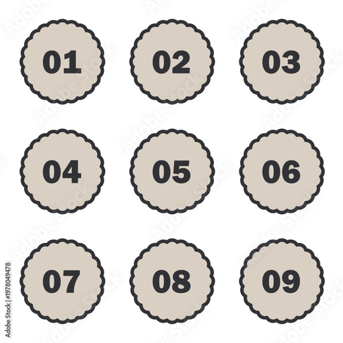 イラスト素材：ポイント,吹き出し,数字,付箋,注目,注意,重要