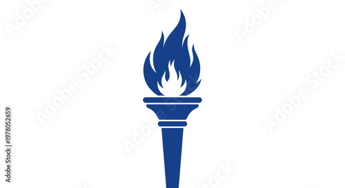 Blue Torch Flame Icon