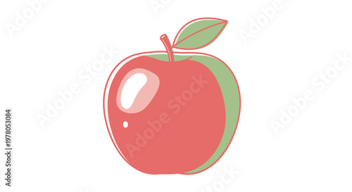 Red Apple Fruit Single Object.