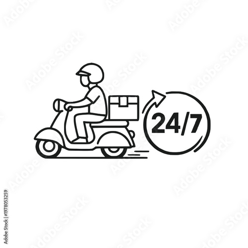 Scooter service  icon vector design 