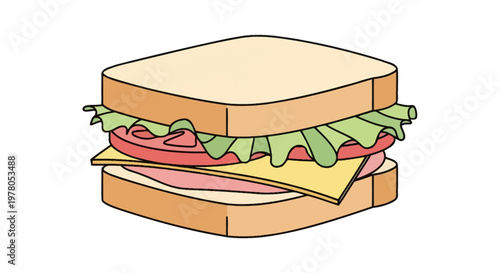 Delicious sandwich with lettuce and cheese.