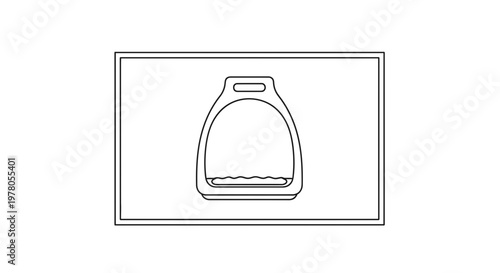 Equestrian Stirrup Line Art Icon Vector Illustration