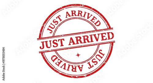 Just arrived red circular stamp as clean cutout